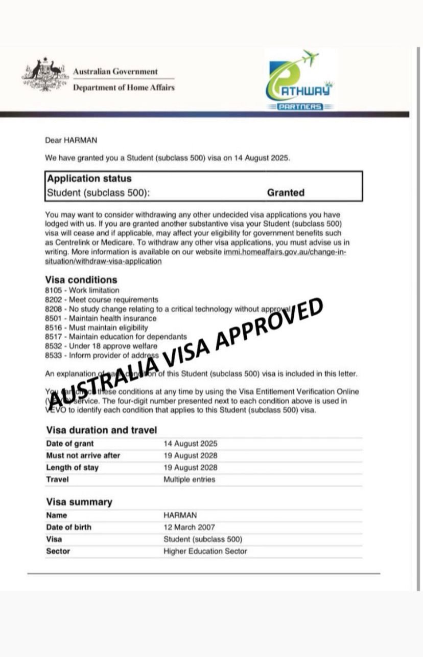 Pathway partners Australia visa
